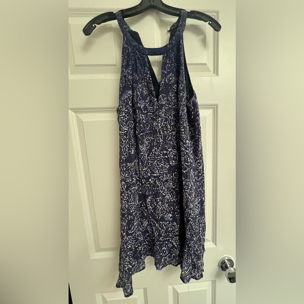 Greylin Size M Blue Purple and White Patterned Dress